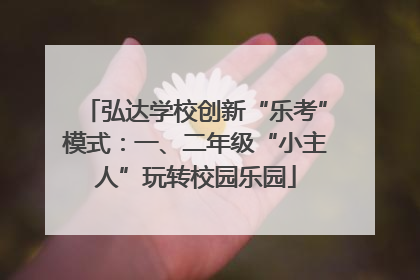 弘达学校创新“乐考”模式：一、二年级“小主人”玩转校园乐园