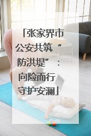 张家界市公安共筑“防洪堤”：向险而行 守护安澜