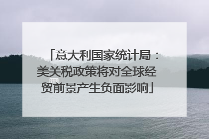 意大利国家统计局：美关税政策将对全球经贸前景产生负面影响