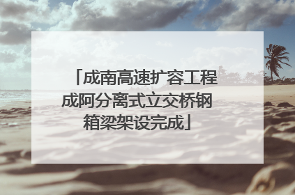 成南高速扩容工程成阿分离式立交桥钢箱梁架设完成