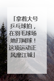 拿着大号乒乓球拍，在羽毛球场地打网球！这项运动正风靡江城