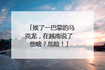 挨了一巴掌的马克龙，在越南说了些啥？危险！