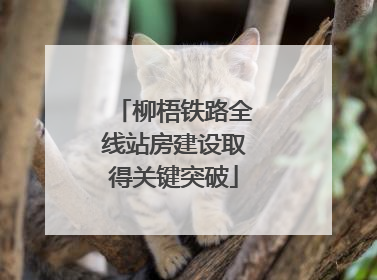 柳梧铁路全线站房建设取得关键突破