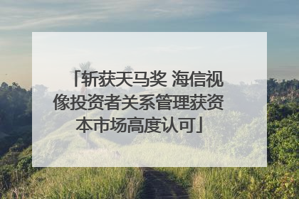 斩获天马奖 海信视像投资者关系管理获资本市场高度认可