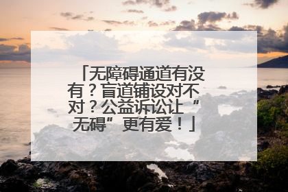 无障碍通道有没有？盲道铺设对不对？公益诉讼让“无碍”更有爱！