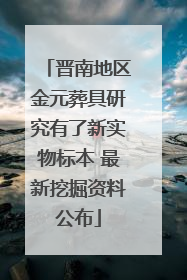 晋南地区金元葬具研究有了新实物标本 最新挖掘资料公布