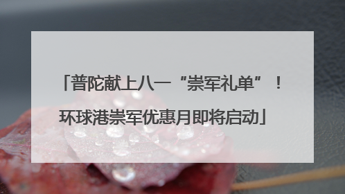 普陀献上八一“崇军礼单”！环球港崇军优惠月即将启动