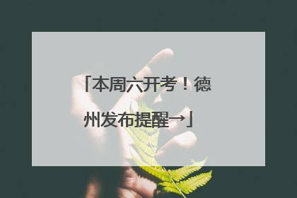 本周六开考！德州发布提醒→