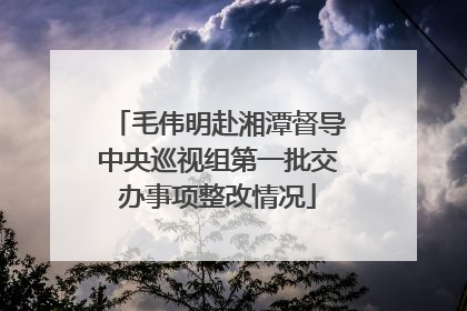 毛伟明赴湘潭督导中央巡视组第一批交办事项整改情况