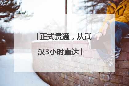 正式贯通，从武汉3小时直达