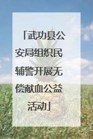 武功县公安局组织民辅警开展无偿献血公益活动