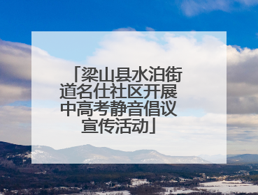 梁山县水泊街道名仕社区开展中高考静音倡议宣传活动