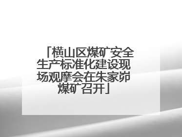 横山区煤矿安全生产标准化建设现场观摩会在朱家峁煤矿召开