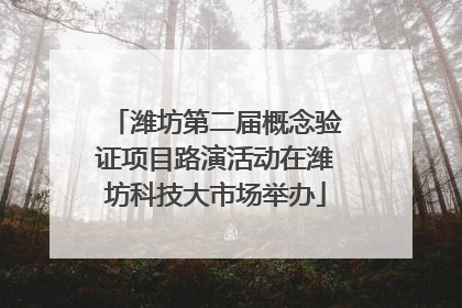 潍坊第二届概念验证项目路演活动在潍坊科技大市场举办