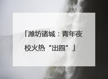 潍坊诸城：青年夜校火热“出圈”