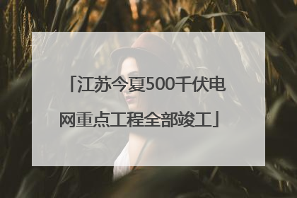 江苏今夏500千伏电网重点工程全部竣工