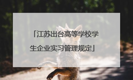江苏出台高等学校学生企业实习管理规定