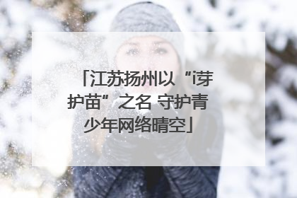 江苏扬州以“i芽护苗”之名 守护青少年网络晴空