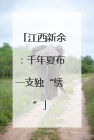 江西新余：千年夏布一支独“绣”