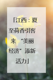 江西：夏至荷香引客来 “美丽经济”添新活力