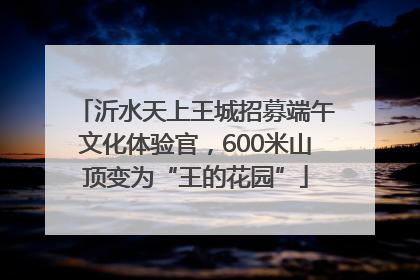 沂水天上王城招募端午文化体验官，600米山顶变为“王的花园”