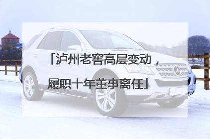 泸州老窖高层变动，履职十年董事离任