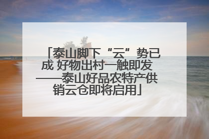 泰山脚下“云”势已成 好物出村一触即发——泰山好品农特产供销云仓即将启用