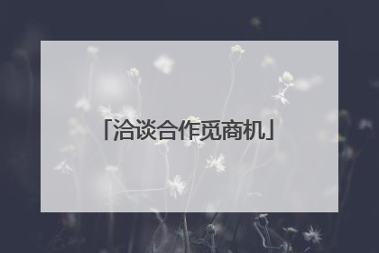 洽谈合作觅商机