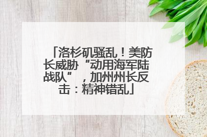 洛杉矶骚乱！美防长威胁“动用海军陆战队”，加州州长反击：精神错乱