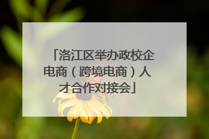 洛江区举办政校企电商（跨境电商）人才合作对接会