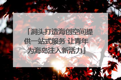 洞头打造海创空间提供一站式服务 让青年为海岛注入新活力