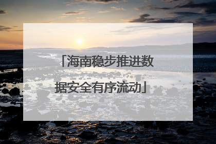 海南稳步推进数据安全有序流动
