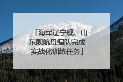 海军辽宁舰、山东舰航母编队完成实战化训练任务
