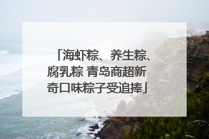 海虾粽、养生粽、腐乳粽 青岛商超新奇口味粽子受追捧