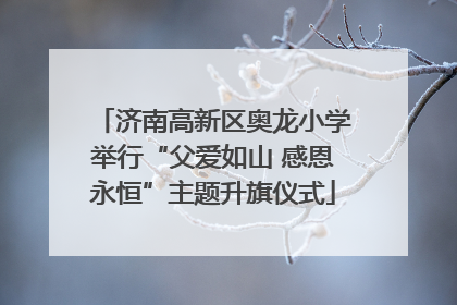 济南高新区奥龙小学举行“父爱如山 感恩永恒”主题升旗仪式