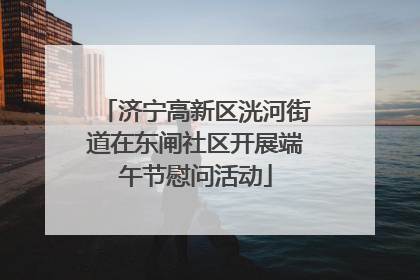 济宁高新区洸河街道在东闸社区开展端午节慰问活动