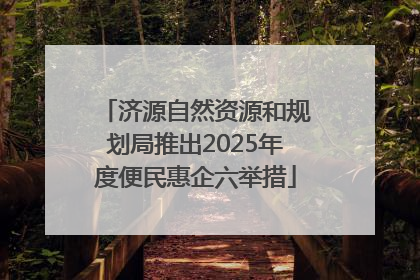 济源自然资源和规划局推出2025年度便民惠企六举措