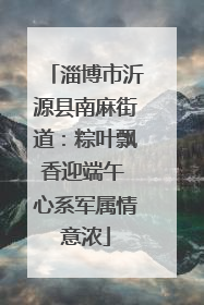 淄博市沂源县南麻街道：粽叶飘香迎端午 心系军属情意浓