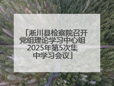 淅川县检察院召开党组理论学习中心组2025年第5次集中学习会议