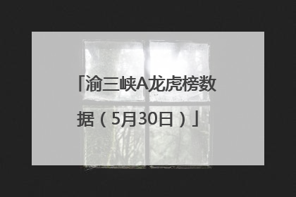 渝三峡A龙虎榜数据（5月30日）