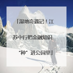 湿地奇遇记！江苏中行把金融知识“种”进公园里