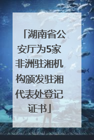 湖南省公安厅为5家非洲驻湘机构颁发驻湘代表处登记证书
