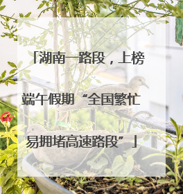 湖南一路段，上榜端午假期“全国繁忙易拥堵高速路段”