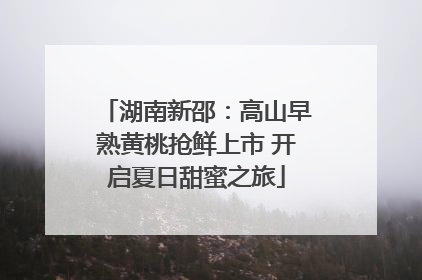 湖南新邵：高山早熟黄桃抢鲜上市 开启夏日甜蜜之旅