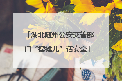 湖北随州公安交管部门“摆摊儿”话安全