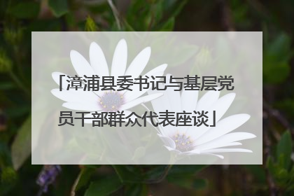 漳浦县委书记与基层党员干部群众代表座谈