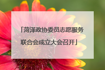 菏泽政协委员志愿服务联合会成立大会召开