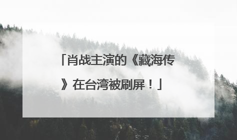 肖战主演的《藏海传》在台湾被刷屏！