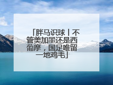 胖马识球丨不管美加墨还是西葡摩，国足唯留一地鸡毛