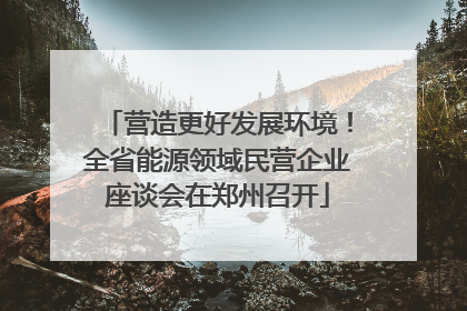 营造更好发展环境！全省能源领域民营企业座谈会在郑州召开